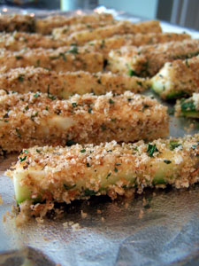 Breaded zuchinni