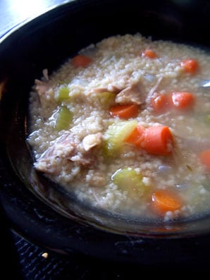 Simple Turkey Soup with Whole Wheat Couscous