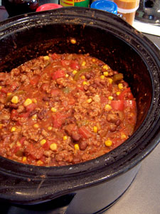 Slow Cooked Mild Turkey Chili  - after cooking