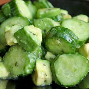 avocado cucumber salad featured