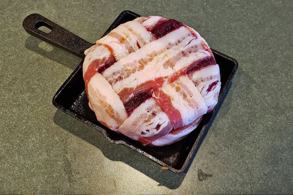 bacon wrapped brie step 2